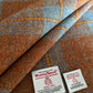 Rustic Brown & Blue Tartan Check Harris Tweed - BY THE METRE / HALF / QUARTER