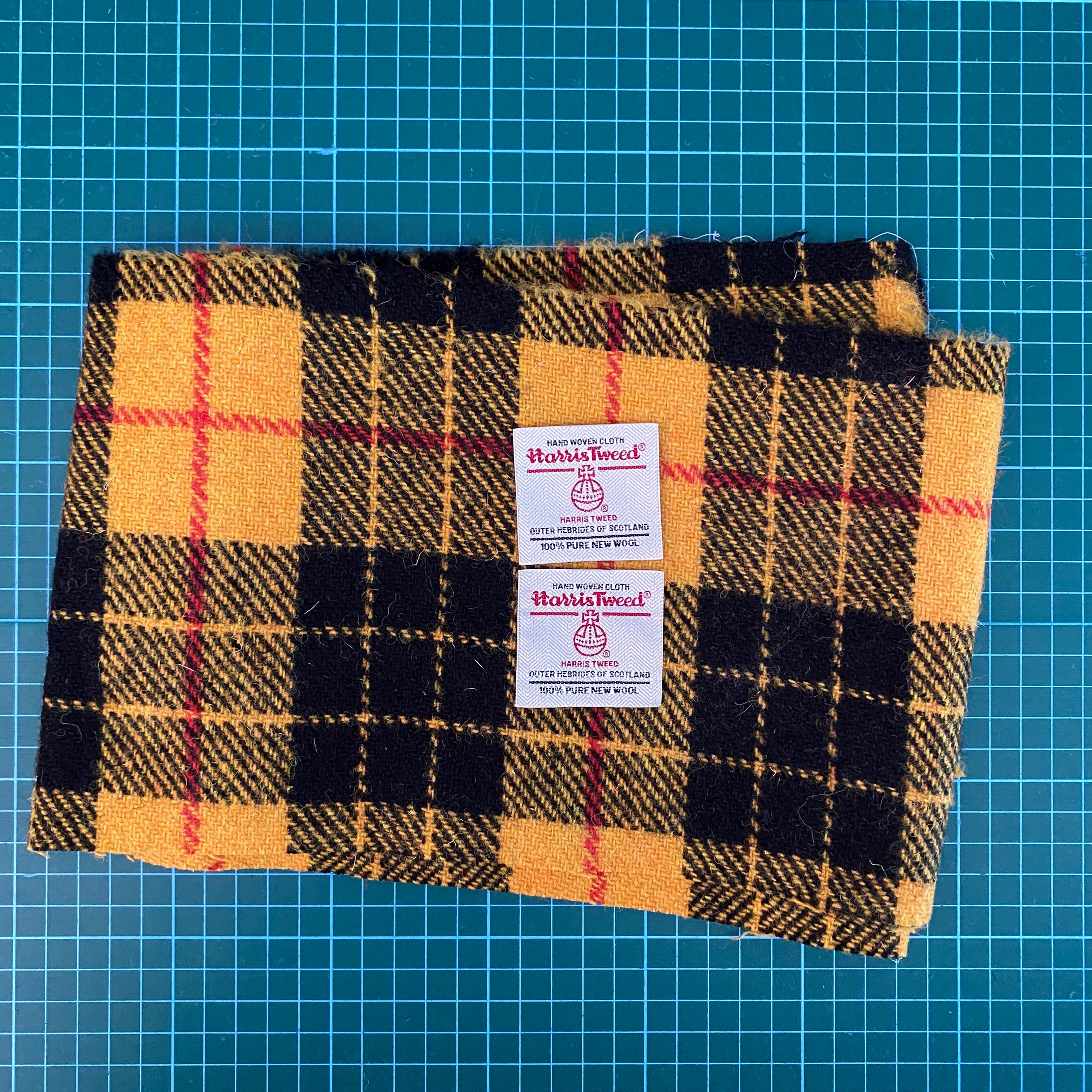 Yellow & Black MacLeod Tartan Harris Tweed - Offcut 272 – The Harris ...