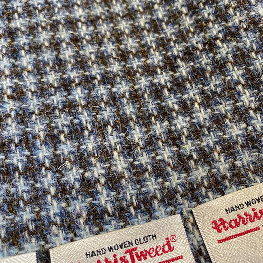 Mixed Blue Tile Weave Harris Tweed - Offcut 321 / 77x41cm