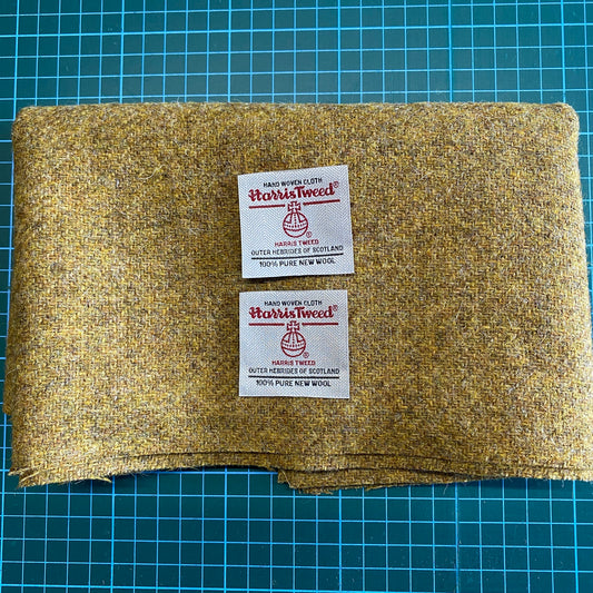 Mustard Yellow Harris Tweed - Offcut 365 / 110x29cm