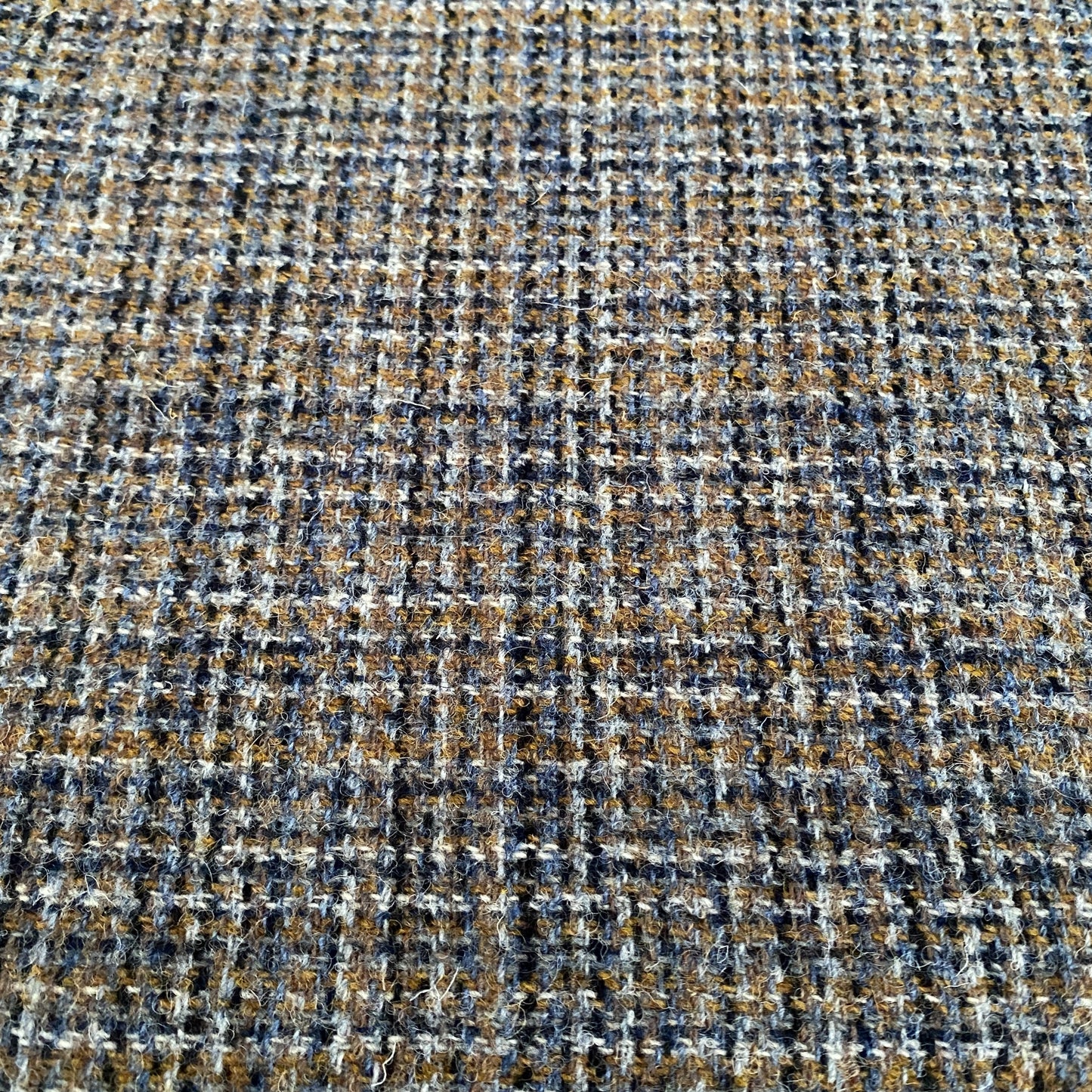 Brown, Blue & Grey Basket Weave Harris Tweed