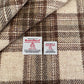 Brown & Oatmeal Tartan Check Harris Tweed