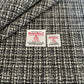 Black, Grey & White Basket Weave Harris Tweed