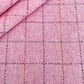 Baby Pink Herringbone Overcheck Harris Tweed