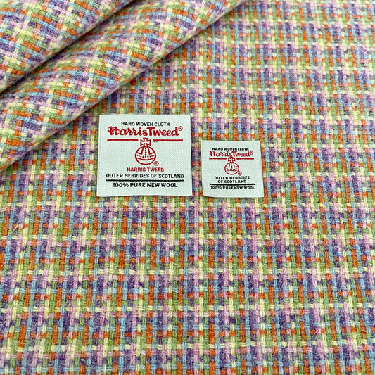 Pastel Multicoloured Tile Weave Harris Tweed