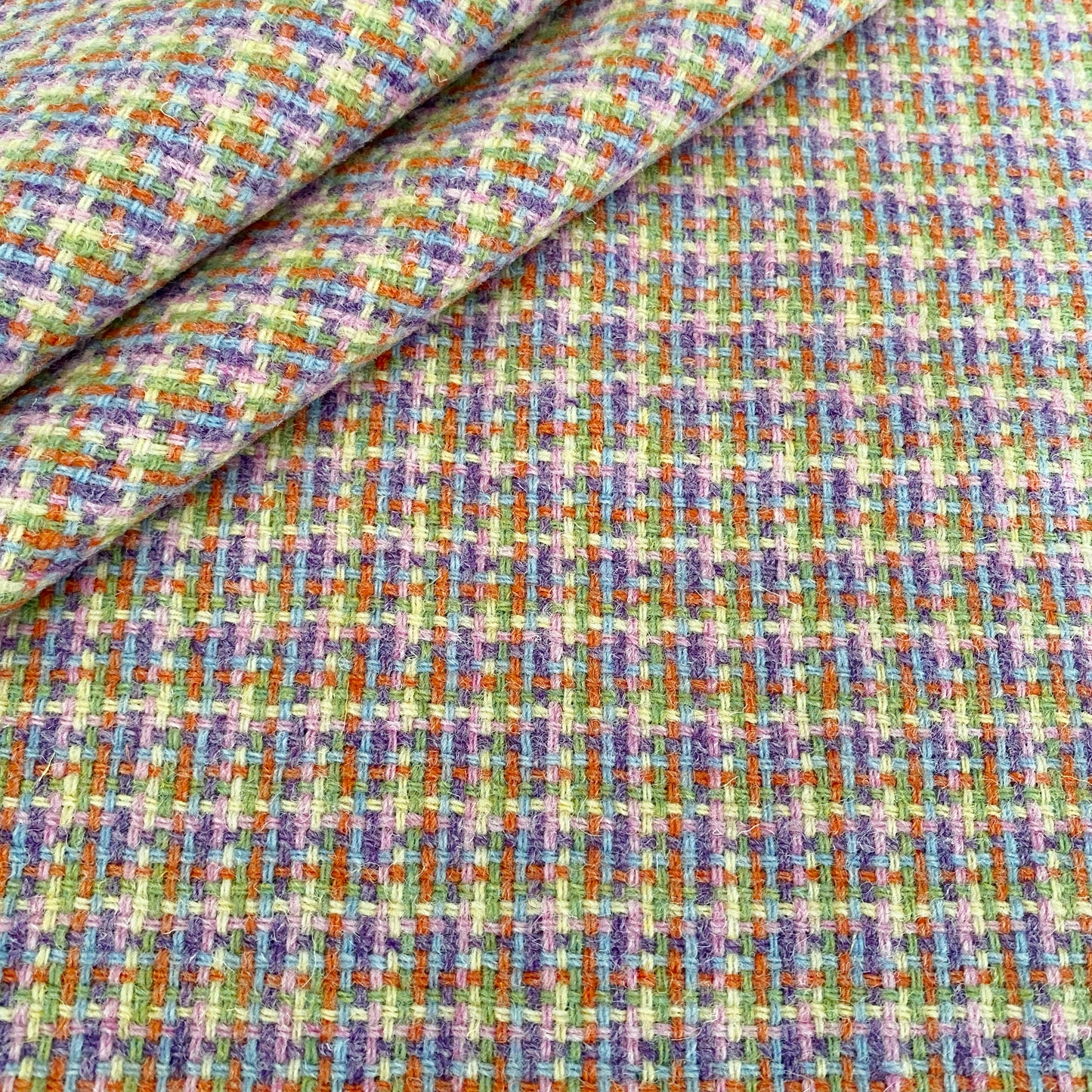 Pastel Multicoloured Tile Weave Harris Tweed