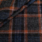 Grey, Blue & Rust Tartan Harris Tweed