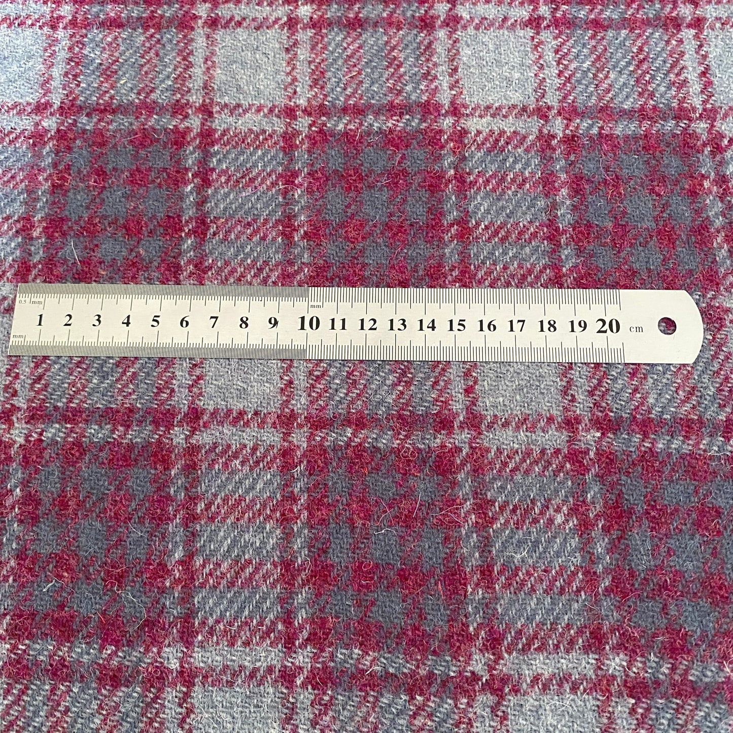 Pink & Grey Tartan Harris Tweed