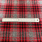 Red, Black & Grey Tartan Harris Tweed