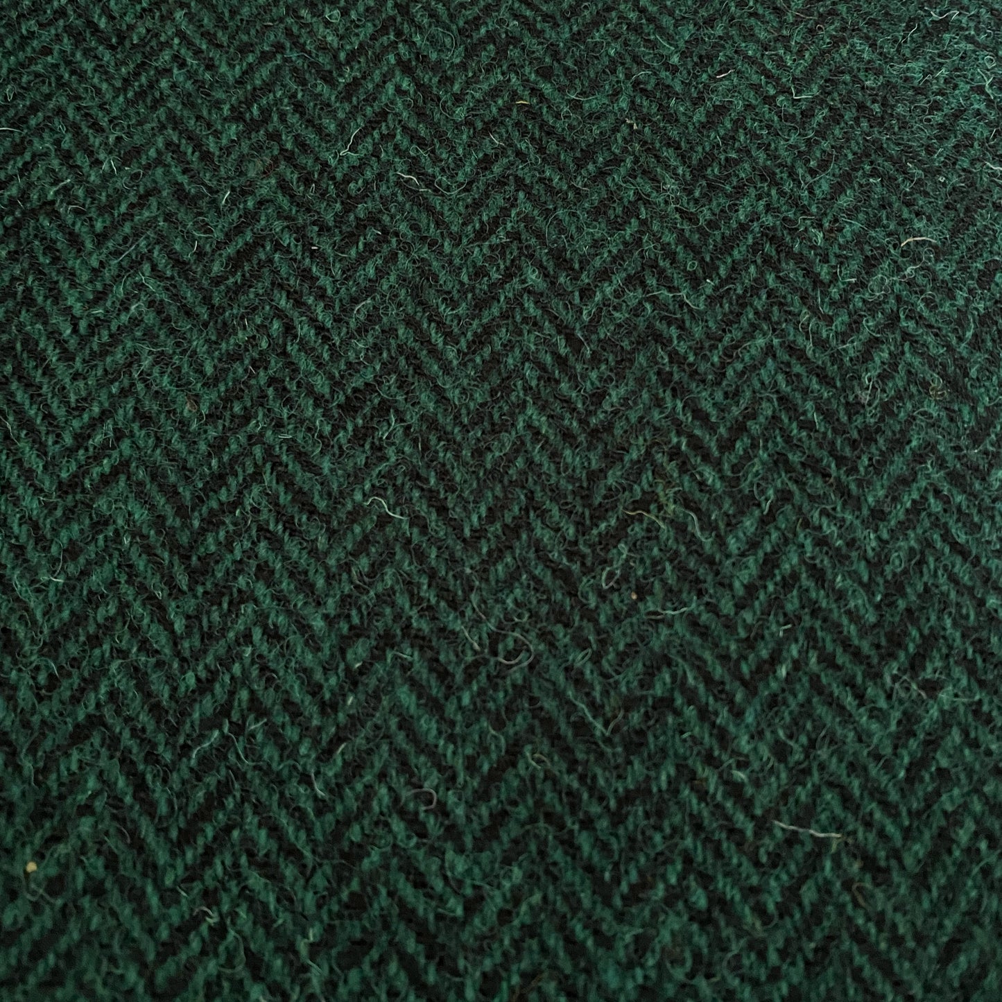 Bottle Green & Black Herringbone Harris Tweed
