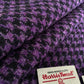 Black & Purple Houndstooth Harris Tweed
