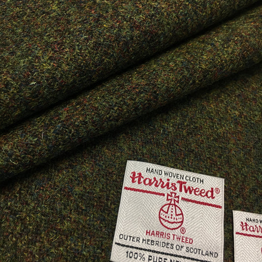 Moss Green Harris Tweed - BY THE METRE / HALF / QUARTER