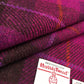 Cerise & Plum Tartan With Orange & Violet Overcheck Harris Tweed - BY THE METRE / HALF / QUARTER