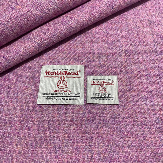 Lilac / Pink Marl Check Harris Tweed