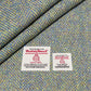 Periwinkle Blue & Acid Green Wide Herringbone Harris Tweed