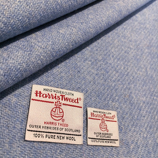 Baby Blue Harris Tweed - BY THE METRE / HALF / QUARTER