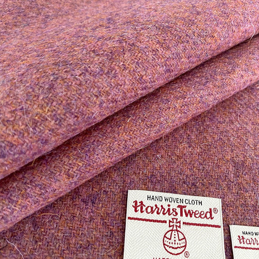 Dusky Rose Pink Harris Tweed - BY THE METRE