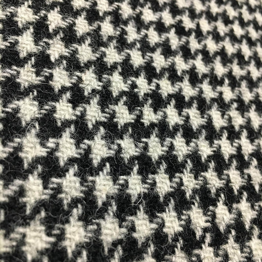 Black & White Houndstooth Harris Tweed - BY THE METRE