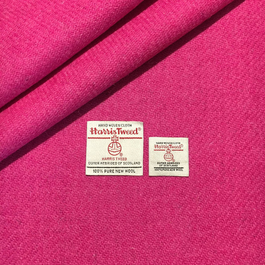 Bright Pink Harris Tweed - BY THE METRE