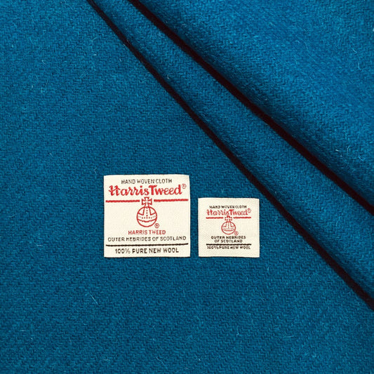 Kingfisher Blue Harris Tweed - BY THE METRE / HALF / QUARTER