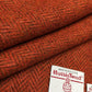 Burnt Orange & Brown Herringbone Harris Tweed - BY THE METRE / HALF / QUARTER