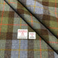 Hunting MacLeod Tartan / Blue & Green Tartan Check Harris Tweed - BY THE METRE / HALF / QUARTER