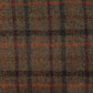 Brown Small Check with Orange, Red & Brown Overcheck Harris Tweed - BY THE METRE / HALF / QUARTER