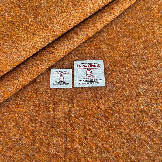 Terracotta Orange Brown Harris Tweed - BY THE METRE / HALF / QUARTER