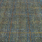 Green Mix Herringbone With Blue & Rust Overcheck Harris Tweed - BY THE METRE / HALF / QUARTER