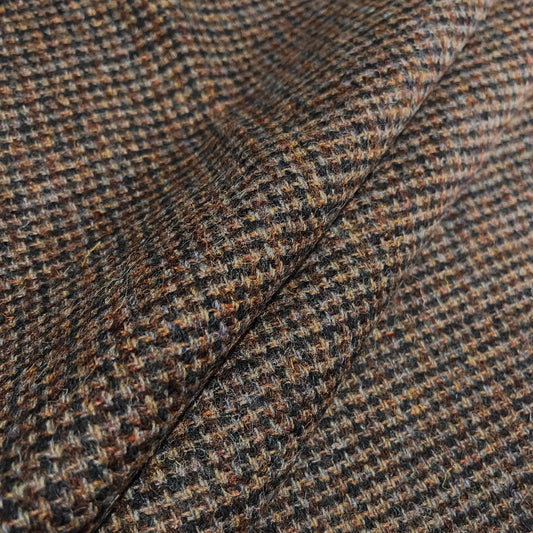 Mixed Brown Tile Weave Harris Tweed - BY THE METRE