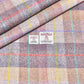 Pale Pinks, Pale Greens, and Peacock Tartan with Yellow, Orange, Cornflower Blue, Aqua Overcheck Harris Tweed - BY THE METRE / HALF / QUARTER