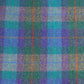 Purple/Green Tartan Check with Orange, Yellow, Blue & Green Overcheck Harris Tweed - BY THE METRE / HALF / QUARTER