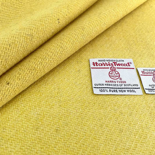 Lemon Yellow Harris Tweed - BY THE METRE / HALF / QUARTER