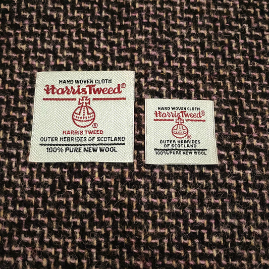 Black & Pink Multi Tile Weave Harris Tweed