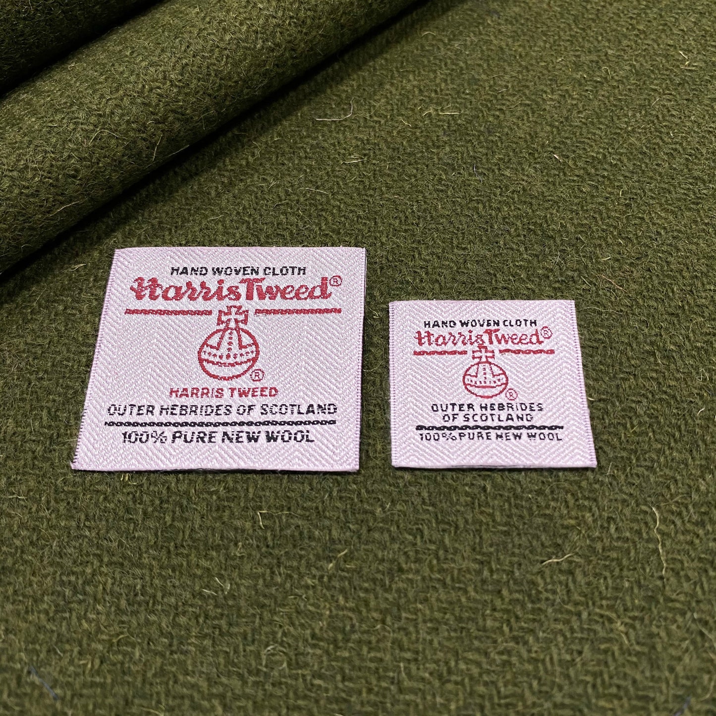 Olive Green Harris Tweed - BY THE METRE / HALF / QUARTER