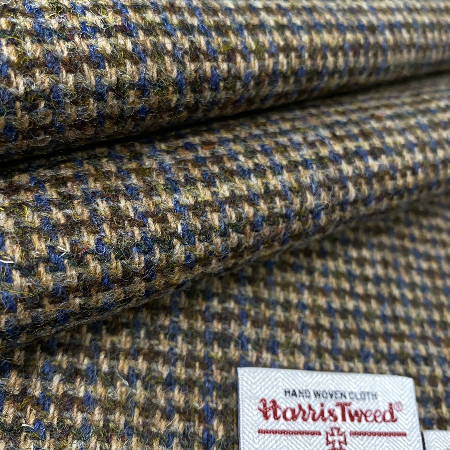 Brown, Blue & Green 3x2 Weave Harris Tweed