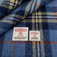 Blue, Pale Green & White Tartan With Orange Overcheck Tartan Harris Tweed