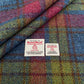 Raspberry, Blue & Green Tartan Check Harris Tweed