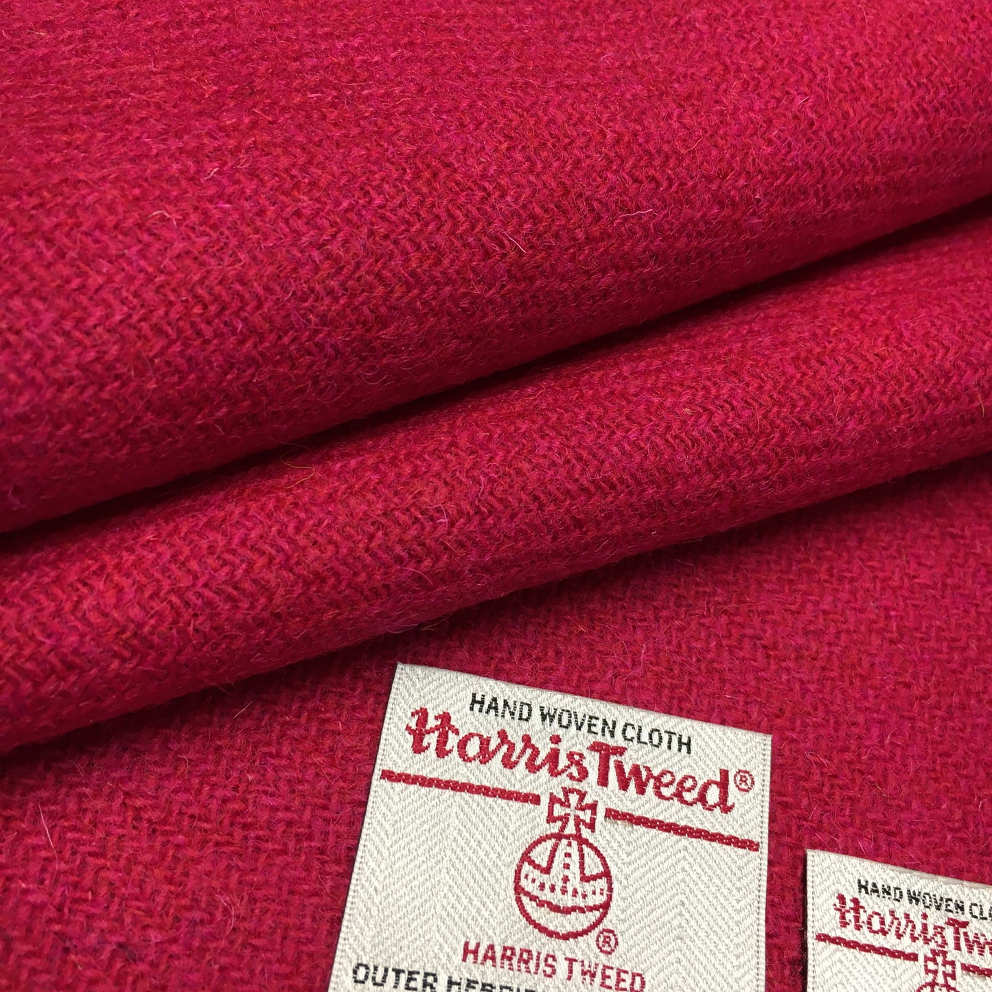 Pomegranate Pink Harris Tweed
