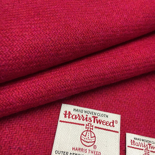 Pomegranate Pink Harris Tweed