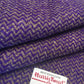 Purple & Caramel Wave Herringbone Harris Tweed
