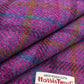 Bright Pink & Blue Diagonal Check With Cerise, Blue & Green Overcheck Harris Tweed