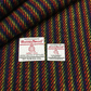 Navy Rainbow Diagonal Stripes Harris Tweed