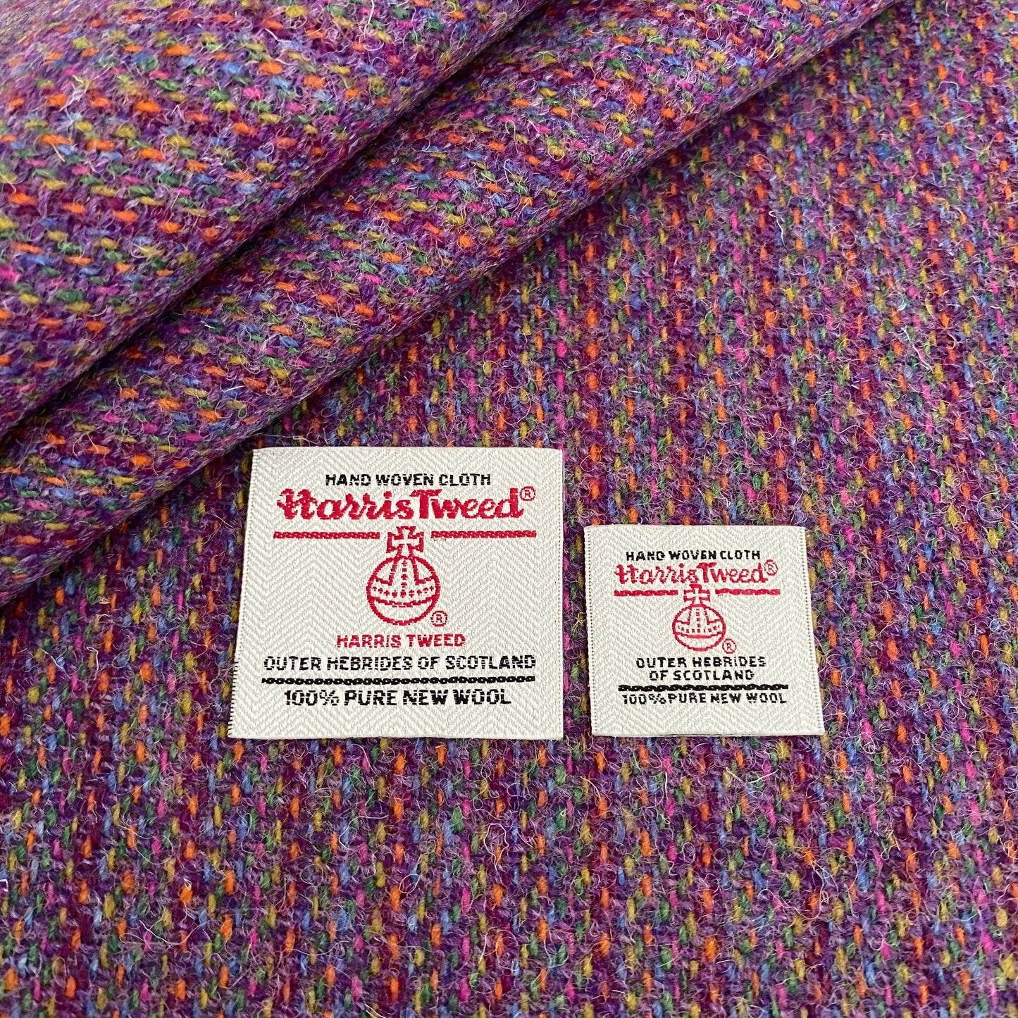 Purple Multi Stripe Harris Tweed