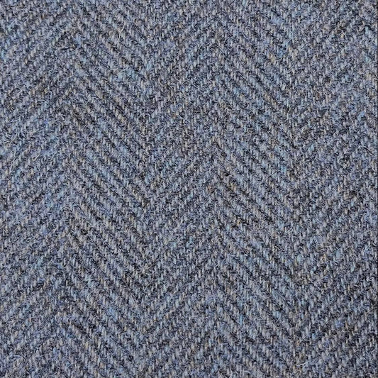 Slate Blue Wide Herringbone Harris Tweed