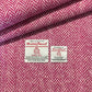 Cerise Pink & White Herringbone Harris Tweed