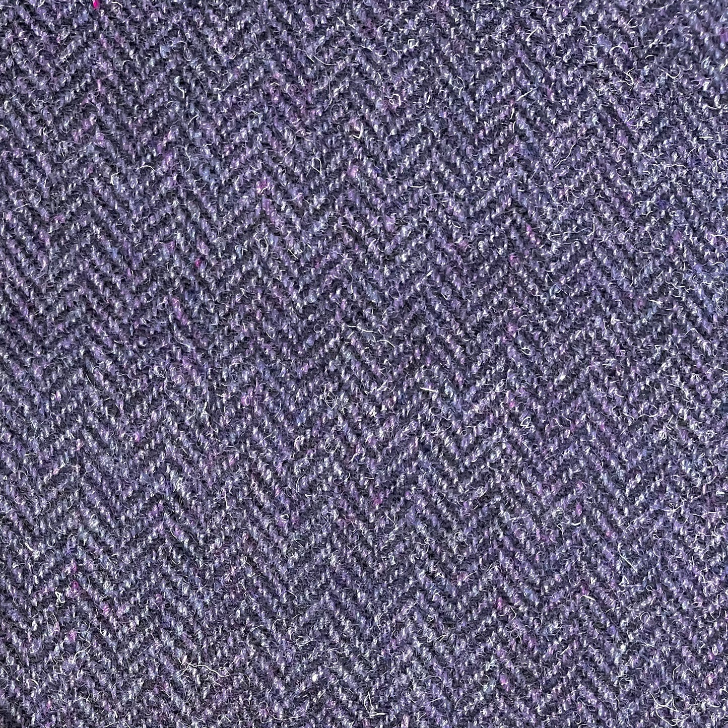 Dark Purple Herringbone Harris Tweed