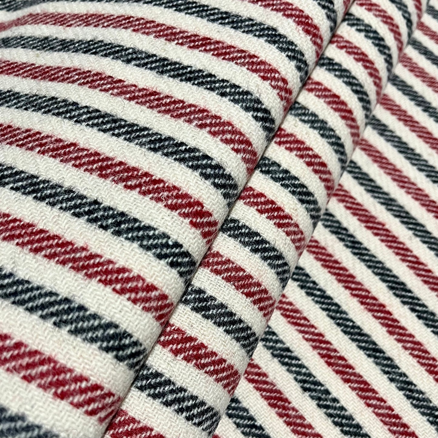 Red, Black, & Cream Stripe Harris Tweed