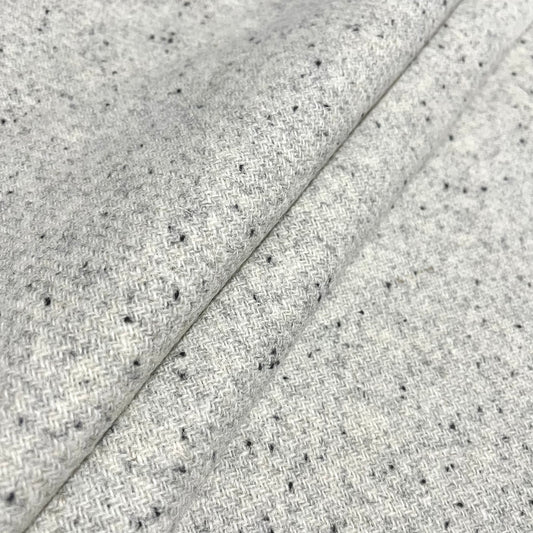 White / Pale Grey with Black Flecks Harris Tweed