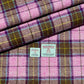 Baby Pink, Brown, & Purple Check with Yellow Overcheck Harris Tweed